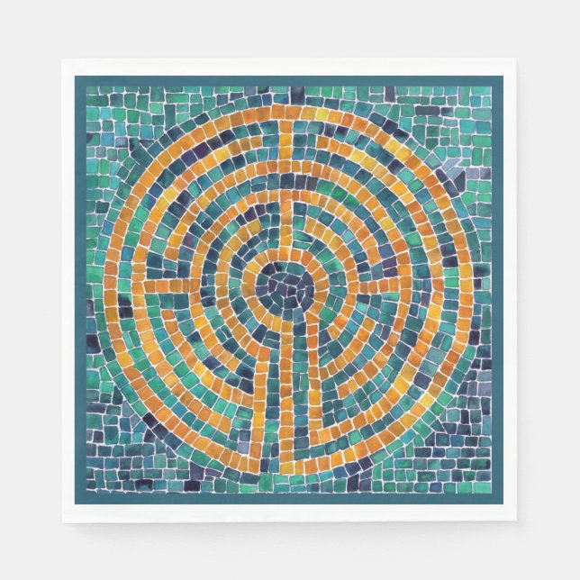 Serviette En Papier LABYRINTH II Papier de déjeuner standard serviette (Devant)