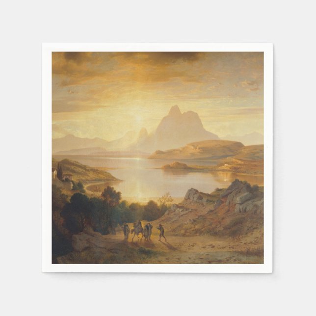 Serviette En Papier Lac de Lugano – Albert Zimmermann (Devant)