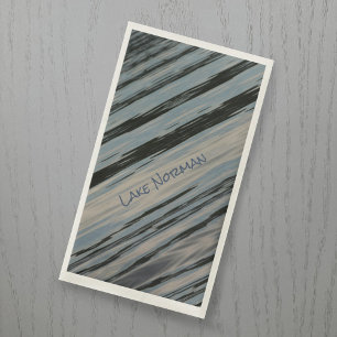 Serviette En Papier Lac Eau Bleu Beige Noir Diagonal Stripes
