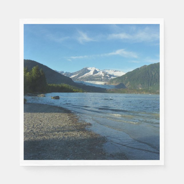 Serviette En Papier Lac Mendenhall dans Juneau Paysage de l'Alaska (Devant)