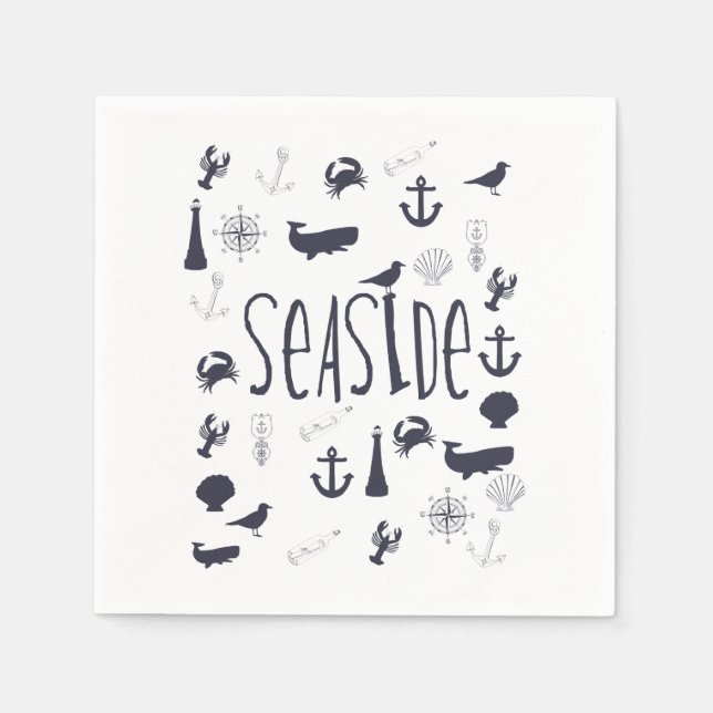 Serviette En Papier Lac Nautical (Devant)