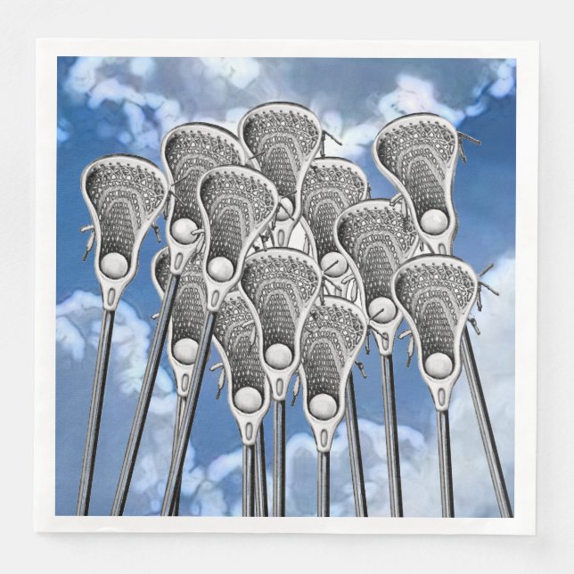 Serviette En Papier Lacrosse (Devant)