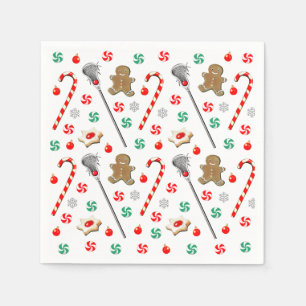 Serviette En Papier Lacrosse Fêtes de Noël