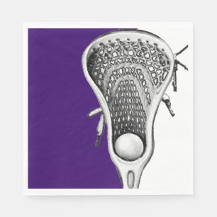 Serviette En Papier Lacrosse Party Purple