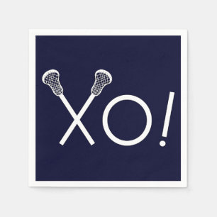 Serviette En Papier Lacrosse Sports Marine Bleue