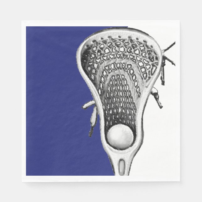 Serviette En Papier Lacrosse Team Blue (Devant)