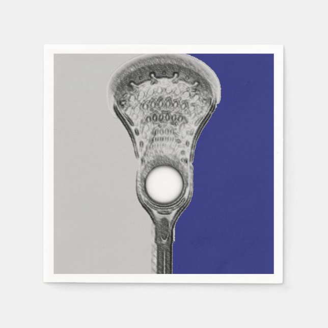 Serviette En Papier Lacrosse Team Blue (Devant)