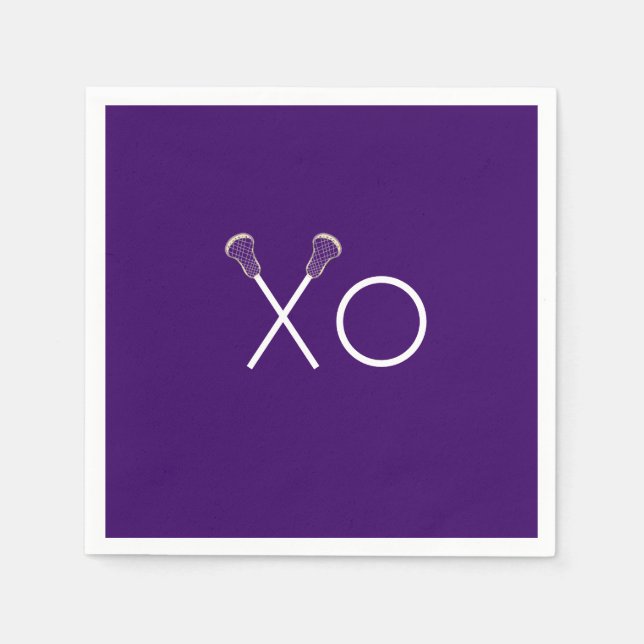 Serviette En Papier Lacrosse Team Purple (Devant)