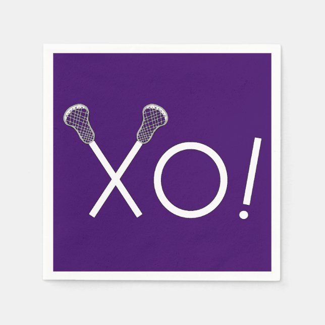 Serviette En Papier Lacrosse Team Purple (Devant)