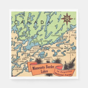 Serviette En Papier Lacs frontaliers du Minnesota