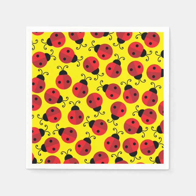 Serviette En Papier Lady Bug Cute Anniversaire de enfant Party (Devant)