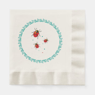 Serviette En Papier Lady Bug Serie - Papier Napkins