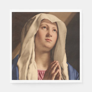 Serviette En Papier Lady Madonna Praying (Vierge Marie) (Art chrétien)