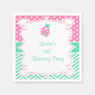 Serviette En Papier Ladybug Ladybird Birthday Party