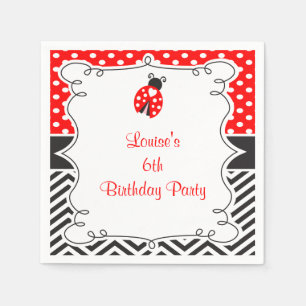 Serviette En Papier Ladybug Ladybird Birthday Party