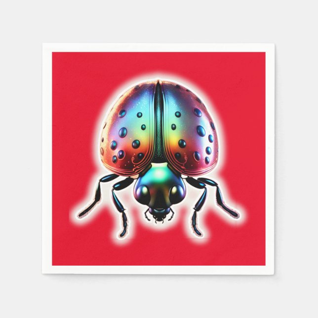 Serviette En Papier Ladybug moderne (Devant)