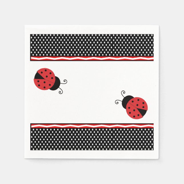Serviette En Papier Ladybug Napkins (Devant)