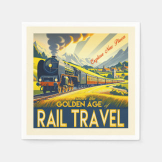 Serviette En Papier L'âge d'or - frontière