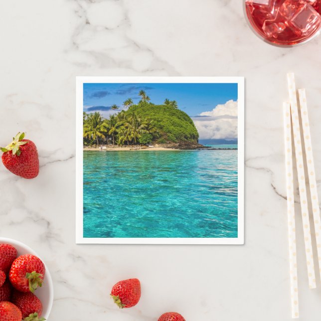 Serviette En Papier Lagon de Bora Bora (En situation)