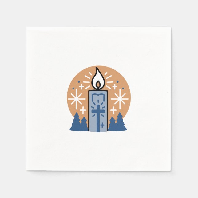 Serviette En Papier Laisser la foi briller : Thème hiver (Devant)