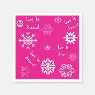 Serviette En Papier Laisser Neige Rose Chaud