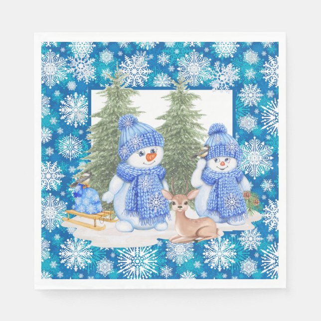 Serviette En Papier Laisser neiger (Devant)