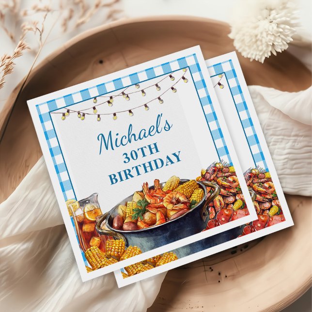 Serviette En Papier Laissez Les Bons Temps Bouillir Anniversaire Fruit (Créateur téléchargé)