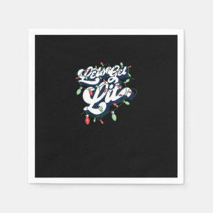 Serviette En Papier Laissons-nous ! Drôle Boire Noël Light Graphique