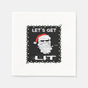 Serviette En Papier Laissons-nous Lit Drôle Noël Boire Essentiel