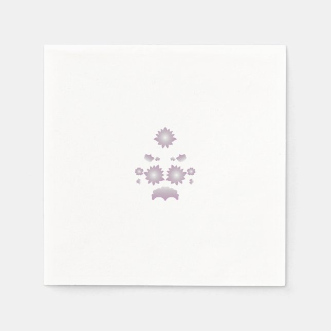 Serviette En Papier Lait blanc classique Rose décoratif (Devant)