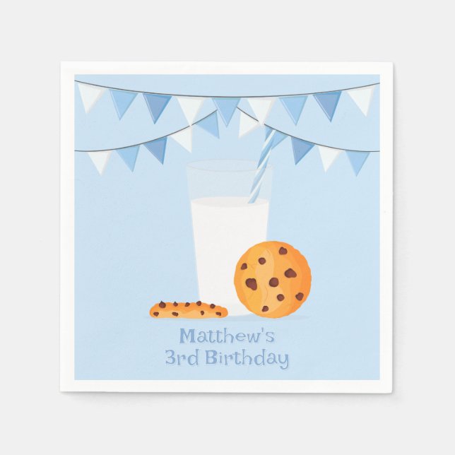Serviette En Papier Lait et cookies (Devant)