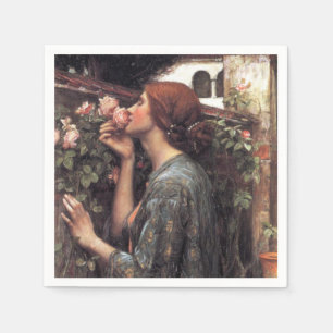 Serviette En Papier L'âme du Rose (par John William Waterhouse)