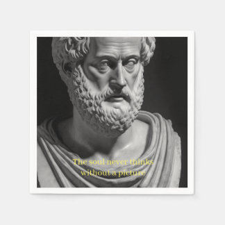 Serviette En Papier L'âme ne pense jamais sans une image