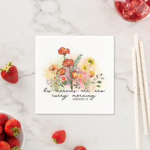 Serviette En Papier Lamentations 3:23 His Mercies New Every Morning