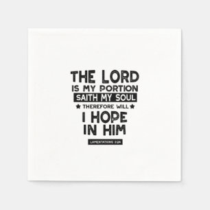 Serviette En Papier Lamentations 3:24 Le Seigneur est mes Partages Cit