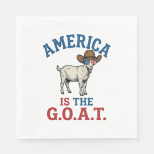 Serviette En Papier L'Amérique Est La G.O.A.T Chemise de Cow-boy Patri