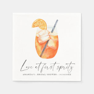 Serviette En Papier L'amour au premier spritz Enterrement de vie de je