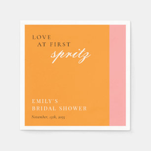 Serviette En Papier L'amour au premier Spritz Shower de mariage modern