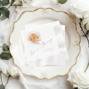 Serviette En Papier L'amour brasse du café nuptiale douche