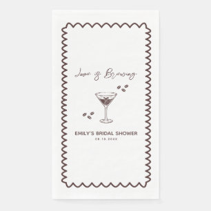 Serviette En Papier L'amour brasse du café Thème Fête des mariées