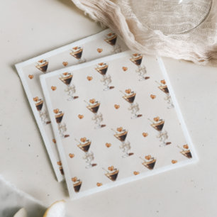 Serviette En Papier L'amour brasse la Fête des mariées Espresso Martin