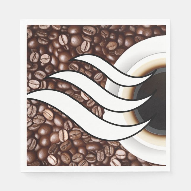 Serviette En Papier L'amour du café (Devant)