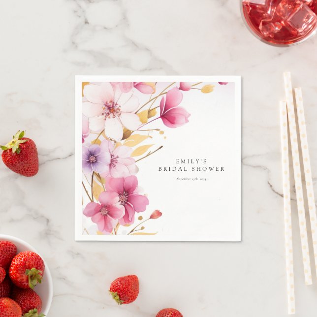 Serviette En Papier L'amour est dans la Fête des mariées en fleur (En situation)