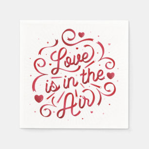 Serviette En Papier L'amour est dans l'Air Heart Party Paper Napkins