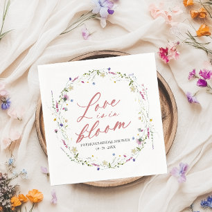 Serviette En Papier L'amour est en fleurs : Baby Shower de mariage aux