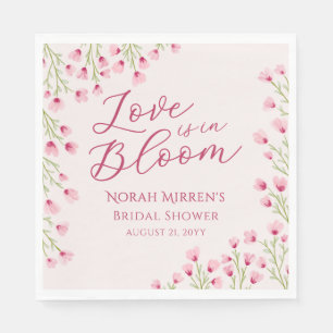Serviette En Papier L'amour est en fleurs. Fête de mariage avec des fl