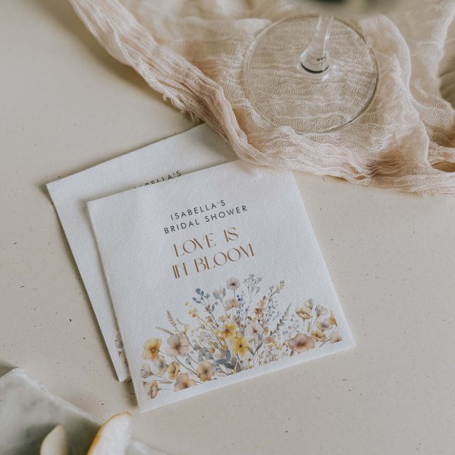 Serviette En Papier L'amour est en fleurs Fête de mariage champêtre (Créateur téléchargé)