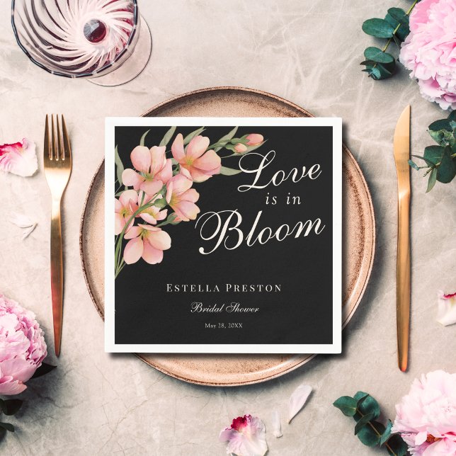 Serviette En Papier L'amour est en fleurs Fête de mariage Fleur de cer (Créateur téléchargé)