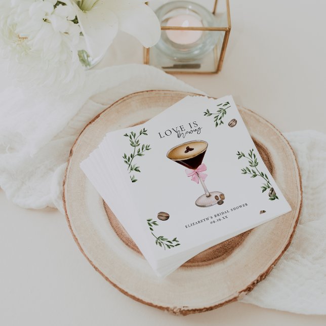 Serviette En Papier L'amour est en marche | Réception de mariage avec  (Créateur téléchargé)