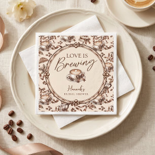 Serviette En Papier L'Amour est en train de faire du café Baby Shower